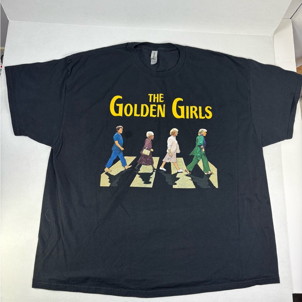 Golden Girls Abbey Road Parody T-Shirt 3XL Gildan Heavy Cotton Black - Picture 2 of 13
